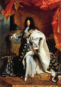 Lavishly dressed King Louis XIV